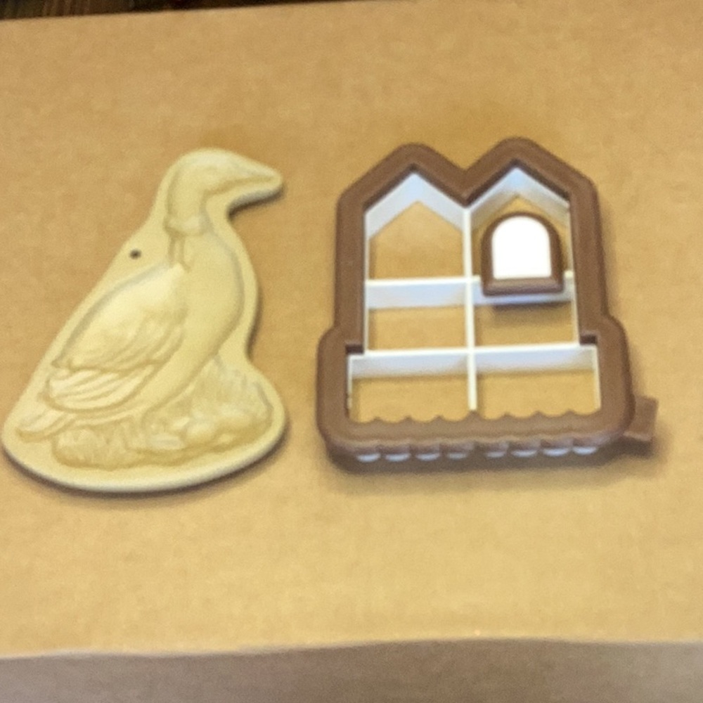 FINAL SALE PRICE Brown Bag Cookie Mold + House Shaped Cookie Cutter